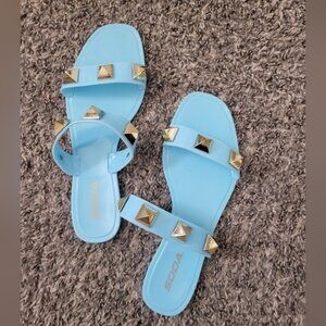 Soda Blue Studded Sandals